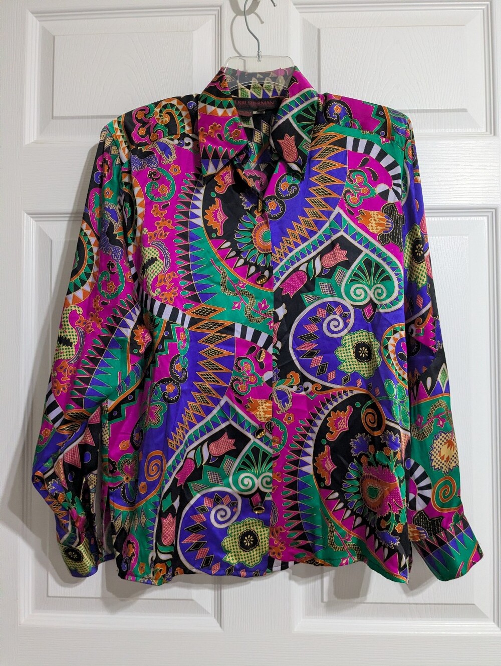 Jerri Sherman Women's Vintage Silk Blouse
